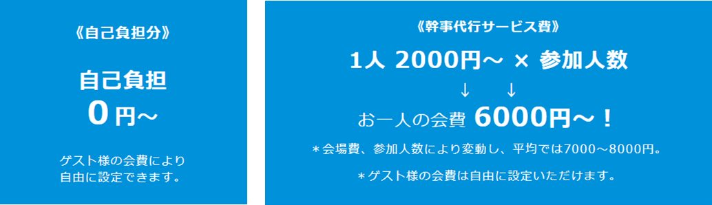 二次会幹事代行『基本プラン』料金